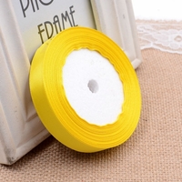 6mm Satin Ribbon - Yellow (25 yards)