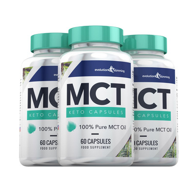 MCT Oil Keto Capsules 100% Pure MCT Oil - 180 Capsules