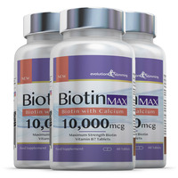 Image of Biotin Max 10,000mcg with Calcium - 180 Tablets