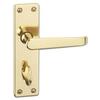 Image of ASEC URBAN Classic Victorian Plate Mounted Bathroom Lever Furniture - Polished Brass (Visi)