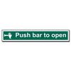 Image of ASEC Push Bar To Open Sign 600mm x 100mm - 600mm x 100mm