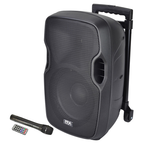 10" Portable PA Speaker Battery Powered with Radio Mic and Bluetooth