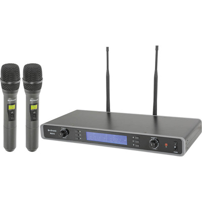 Dual UHF Handheld Microphone System - Licence Free Band