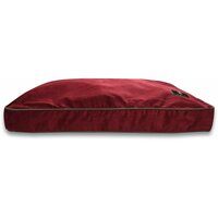Image of Hunt & Wilson Luxury Personalised Corduroy Cushion Dog Bed - Medium: 80x60 cm Wine