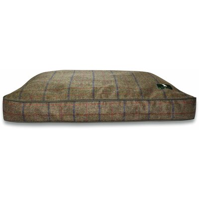 Hunt & Wilson Luxury Personalised Tweed Cushion Dog Bed - Medium: 80x60 cm Sage Tweed