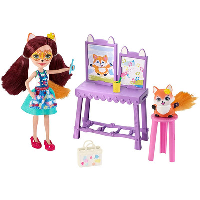 Enchantimals Art Studio Playset with Felicity Fox Doll, 6 Enchantimals Art Studio Playset with Felicity Fox Doll, 6