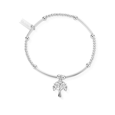 ChloBo Cute Mini Tree of Life Bracelet Silver