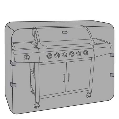 BBQ Waterproof Gas Charcoal Premium BBQ Cover Extra Large 6-7 Burner - Black