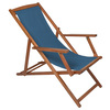 Image of FSC&#174; Certified Eucalyptus Wooden Deck Chair Teal