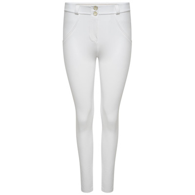 Freddy Faux Leather Mid-Rise Skinny WR.UP® Trousers - White - M
