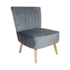 Velvet Cocktail Chair Grey from Charles Bentley