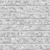 Image of Rustic Brick Wallpaper Grey Arthouse 889606