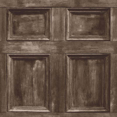 Distinctive Wood Panel Wallpaper Dark Brown Fine Decor FD31055
