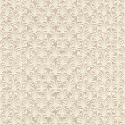 Modern Art Art Deco Diamond Fan Wallpaper Rose Gold / White Rasch 433616
