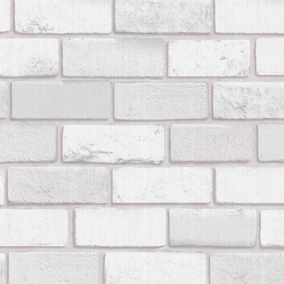 Diamond Brick Wallpaper White Arthouse 902009
