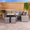 Image of 6 Seater Premium Rattan Dining Set Grey