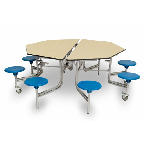 8 Seat Octagonal Mobile Folding Table