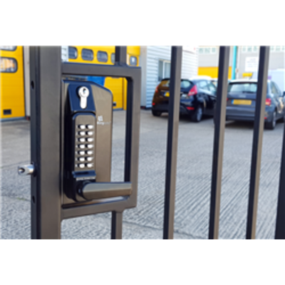 BL3430DKO ECP Metal Gate Lock with back to back free turning lever ECP keypads with key overrid