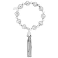 Feature Bead Tassel Bracelet - Silver