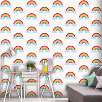 Image of Rainbow Wallpaper White / Multi World of Wallpaper WOW041