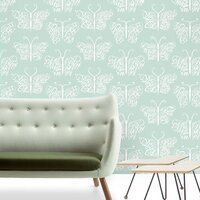 Camberwell Beauty Wallpaper Pale Verdigris Mini Moderns AZDPT018PV