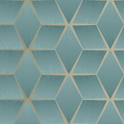 Textured Geometric Wallpaper Teal Rasch 310627