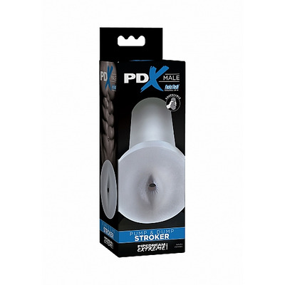 Image of Pipedream PDX Male Pump & Dump Stroker Masturbator Clear