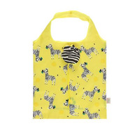 Image of Zoe Zebra Foldable Shopping Bag - Yellow