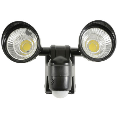 Battery Powered Twin LED Floodlight with PIR Sensor