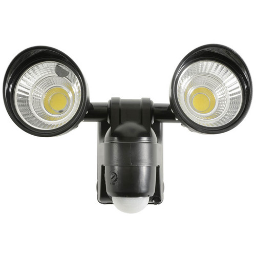 Battery Powered Twin LED Floodlight with PIR Sensor