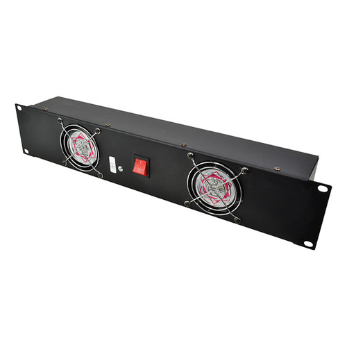Rackmount 2U 19" Fan Panel with 2 x 80mm Prefitted Fans