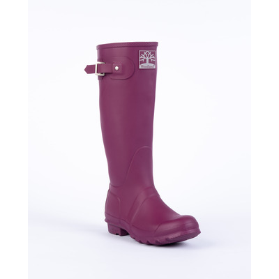 Woodland Womens Plain Dark Violet Tall Wellington Boots