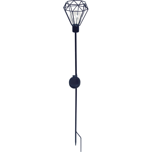 Cable Free Solar Garden Light - Diamond Wire Design -  Stake Support