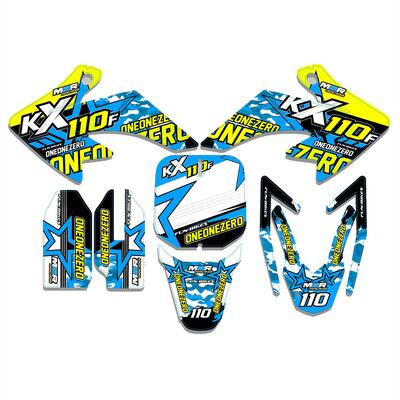 M2R KX110F Pit Bike Sticker Set Blue