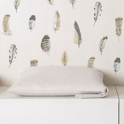 Global Fusion Feathers Wallpaper Ochre Galerie G56402