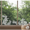 5 x Bunny Window Decals - Lace - Large