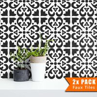 Image of Tangier Faux-Tile Stencil - 6" (152mm) Multi 6-tile