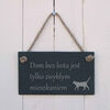 Image of Slate Hanging Sign - Home is where your cat is