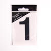 Image of 6.5cm Black self adhesive vinyl number 1