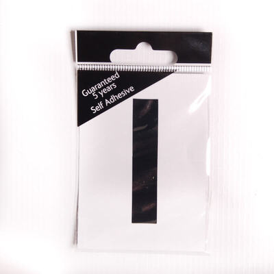 6.5cm Black self adhesive vinyl Letter I