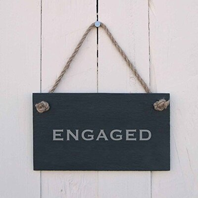 Double sided ’Engaged/Vacant’ Slate Hanging Sign