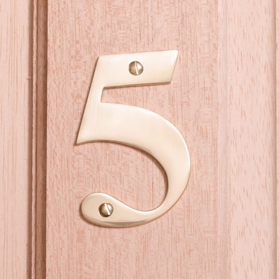 10cm Brass House Numbers - 5