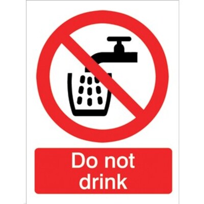 Do Not Drink Sign