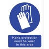 Image of Hand Protection must be worn PVC Sign