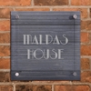 Image of Ridged Slate House Sign with acrylic front panel 40 x 40cm - 2 lines of text