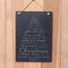 Image of Christmas Slate hanging sign (portrait) - "Hope noel peace holy night angels&#8230;&#8230;."