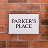 Image of Granite House Sign 30.5 x 20cm 2 Line with sandblasted and painted background