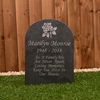 Image of Gravestone - large slate memorial with motif