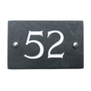 Image of Slate house number 52 v-carved with white infill numbers