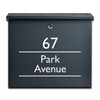 Image of Anthracite Grey Personalised Letterbox - Apollo